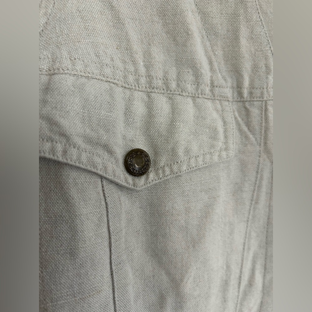 Vintage 90s The Limited Linen Cotton Blend Button Snap Maxi Dress Womens 6 - Picture 4 of 12